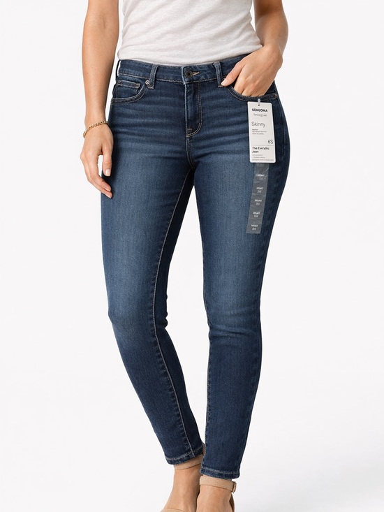 Sonoma Denim - Sonoma Skinny Jean Women’s 6S Short Dark Wash Mid Rise Stretch NWT Everyday Jean